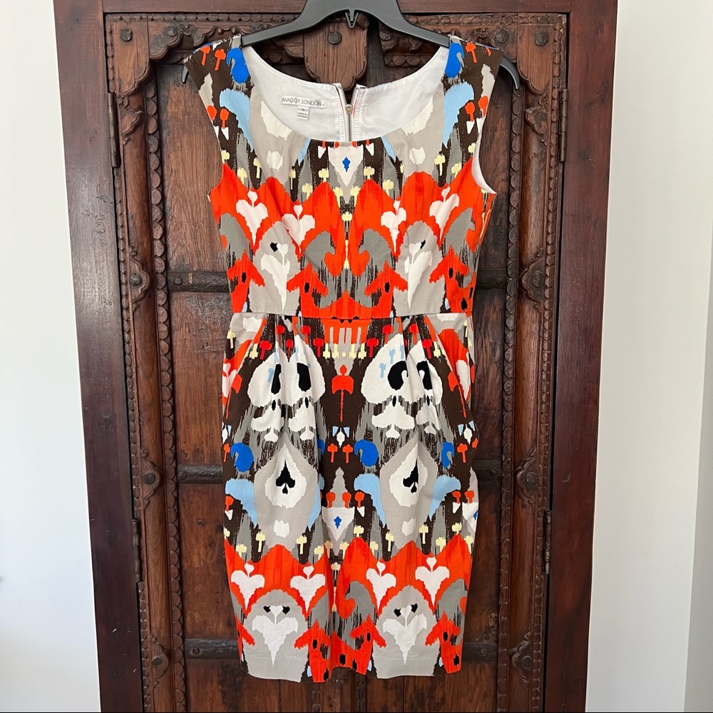 Maggy London Ikat Print Dress